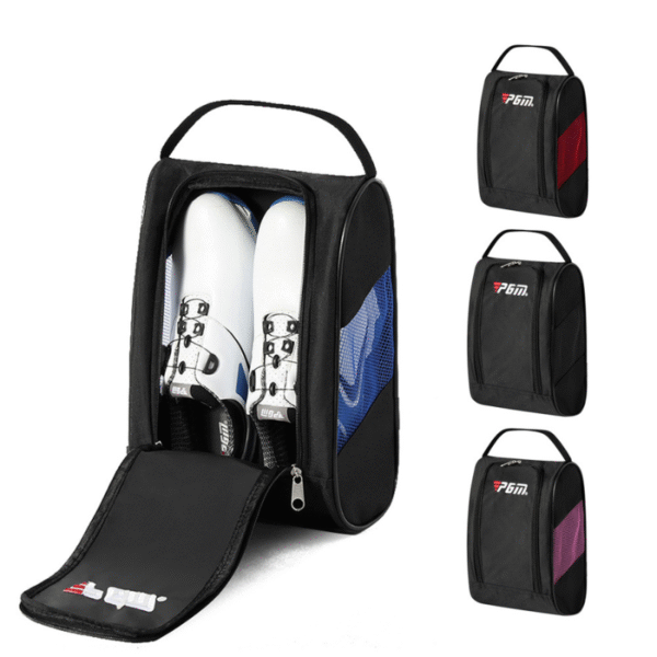 Golf Shoe Bag - Ventilated Carry Case with Handle, Water-Resistant, Compact