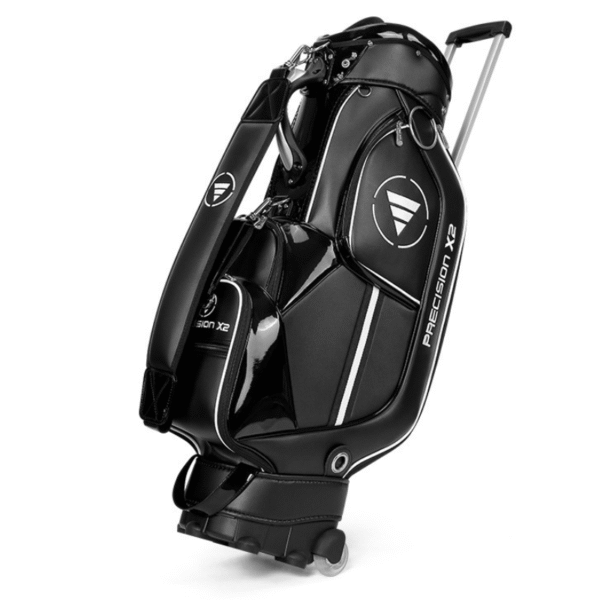 Rolling Cart Golf Bag - Wheeled, 6-Way Divider, PU Finish