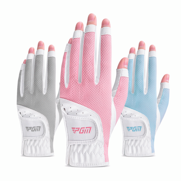 Womens Golf Gloves – Breathable Mesh Finger Gloves Sunscreen Lightweight 
